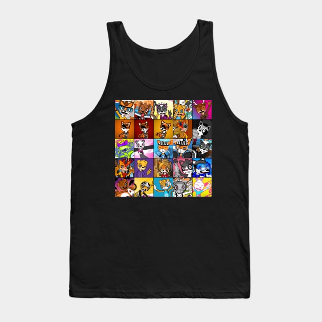 25 MOULE Characters Collage Tank Top by MOULE